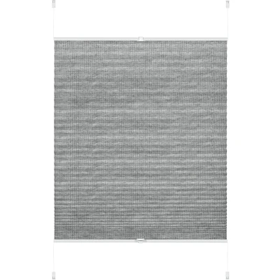 Abbildung von GARDINIA EASYFIX Plissee Lilly Green zum Klemmen, Ohne Bohren, Sichtschutz, Blendschutz, Blickdichtes Faltrollo, Verdunkelung, Recycling Stoff, Grau, 50 x 130 cm (BxH)