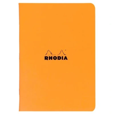 Abbildung von Rhodia 119168Cpack 10 Stück Notizhefte Orange A4 liniert 96 Seiten weißes Papier 80 g/m² Umschlag aus weichem beschichtetem Karton, robust und wasserdicht