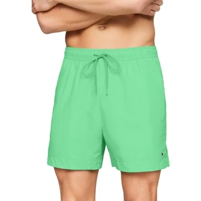 Abbildung von Tommy Hilfiger Herren Badehose Medium Drawstring Mittellang, Grün (Lush Jade), S