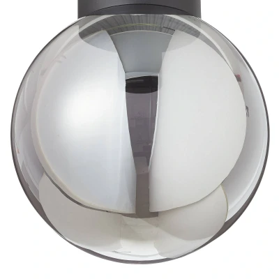 Abbildung von Brilliant Deckenleuchte Astro, ohne Leuchtmittel, Deckenlampe 25cm schwarz/rauchglas