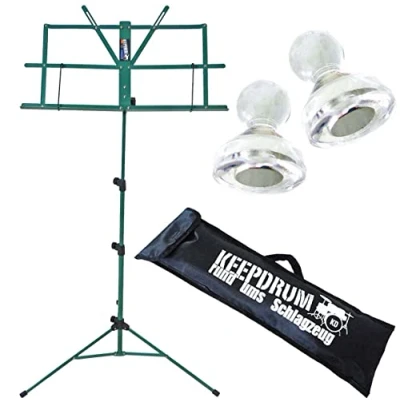 Abbildung von keepdrum MUS2GR Notenstaender Grün + Tasche 2 Magnete