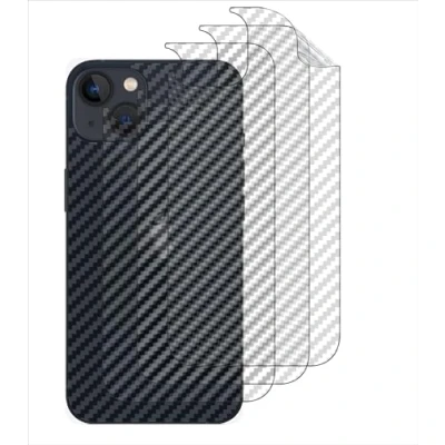 Abbildung von GIOPUEY[4 Stück Rückseite Folie Kompatibel mit iPhone 16, 16 Schutzfolie, Weiches TPU, Dünn, Kohlefaser Textur, Anti Fingerabdruck, Kratzer Translucent