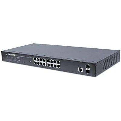 Abbildung von Intellinet 16 Port Gigabit Ethernet PoE+ Web Managed Switch with 2 SFP Ports IEEE 802.3ataf Power Over (PoE+PoE) Compliant 3 (561198)