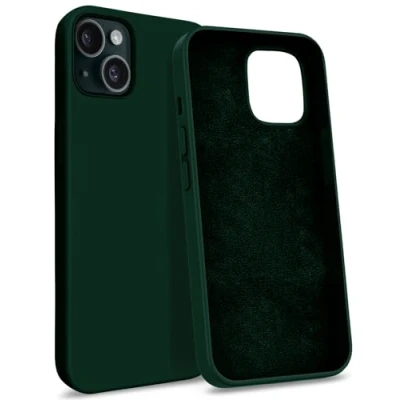 Abbildung von MyGadget Hülle kompatibel mit iPhone 15 Gummierte Handyhülle [ 3 Layer Struktur ] Schutzhülle Soft Inlay &amp; Hardcase Cover außen Olivgrün