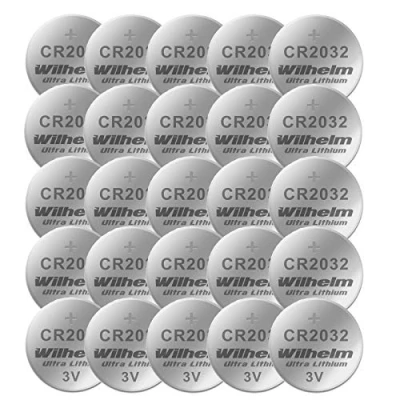 Abbildung von 25 x Knopfzelle CR2032 Wilhelm Batterie Lithium 3V CR 2032 Industrieware…