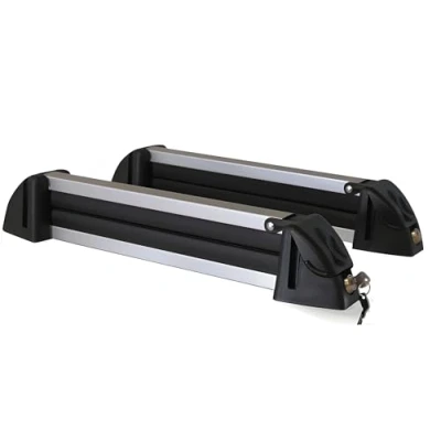 Abbildung von Relingträger VDP XL 135 + Skiträger/Snowboardträger/Skihalter Alu 4 Paar Ski kompatibel mit Ford Kuga ab 08