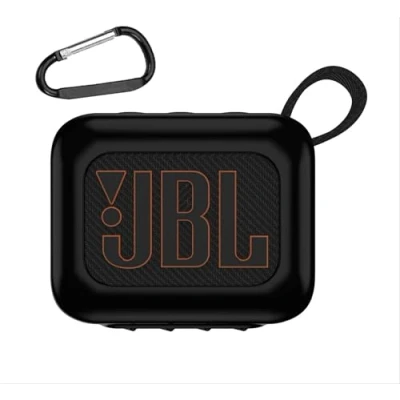 Abbildung von GIOPUEY Hülle Kompatibel mit JBL Go 4, Silikon Stoßfeste Schutzhülle, Ultradünn Case Cover, Kein Geruch, Schwarz