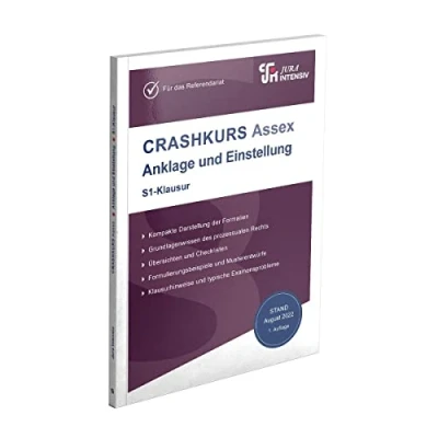 Abbildung von CRASHKURS Assex Anklage und Einstellung S1 Klausur: Speziell für Referendare (Crashkurs: Assessorexamen)