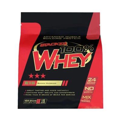 Abbildung von Stacker2 100% Whey (908g) Banana Milkshake