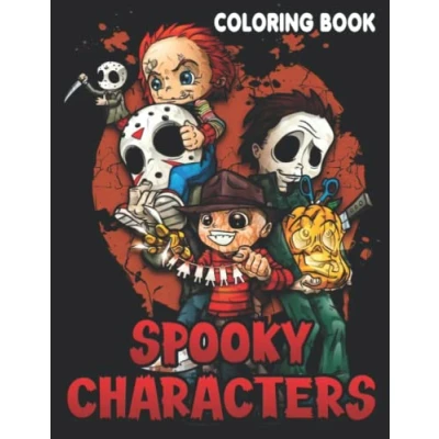 Abbildung von Spooky Characters Coloring Book: Cute Horror Pages With Many Illustrations For All Ages To Relax And Relieve Stress