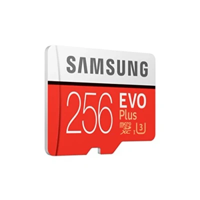 Abbildung von Samsung EVO Plus 256 GB microSDXC UHS I U3 100 MB/s Full HD &amp; 4K UHD Memory Card with Adapter (MB MC256GA) Red/White