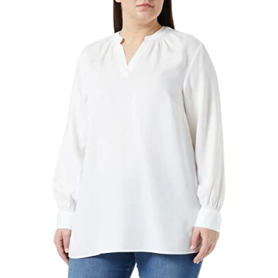 Abbildung von Triangle MIT Split NECK Bluse, Damen, Größe: 48, Ecru