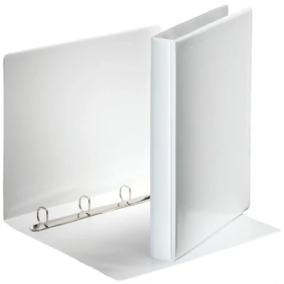 Abbildung von Esselte 49701 Ringbuch Präsentation, mit Taschen, A4, PP, 4 Ringe, 20 mm, weiss