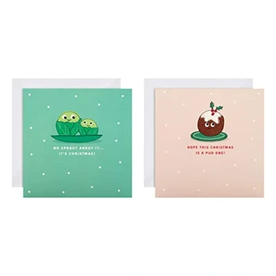 Abbildung von Hallmark Charity Weihnachtskarten 25572885 Lustiges Rosenkohl und Pudding, 16 Stück