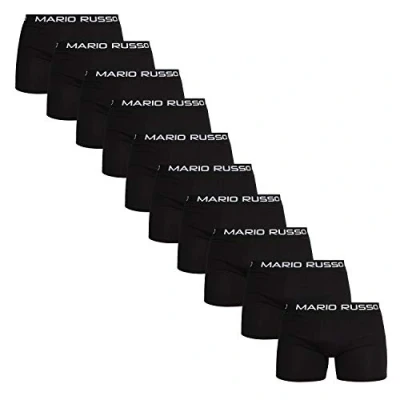 Abbildung von Mario Russo Boxershorts Men Herren 10er Vorteilpackung Unterhosen Schwarz (L)
