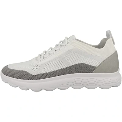 Abbildung von Geox Herren Spherica U Sneakers, White Light Grey, 39 EU Schmal