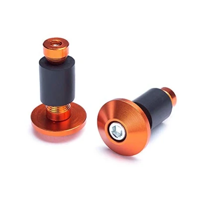 Abbildung von Motorrad Lenkergewichte CNC Aluminium für 22mm 7/8&quot; Lenker Orange