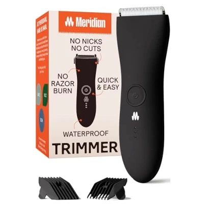 Abbildung von MERIDIAN Intimrasierer Mann, Bodygroom Herren, Körperrasierer Body Rasierer Groomer Men, Trimmer Manscape, Trimmer, Scherer &amp; Körperhaartrimmer Onyx Original