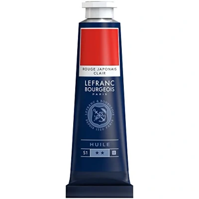 Abbildung von Lefranc Bourgeois 810008 feine Ölfarbe, lichtecht mit hervorragender Deckkraft &amp; hoher Farbintensität, gleichmässiger Konsistenz und optimaler Mischbarkeit, 40ml Tube Japanischrot Hell