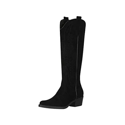 Abbildung von Elara Damen Stiefel Cowboy Boots Chunkyrayan F1225 Black 38