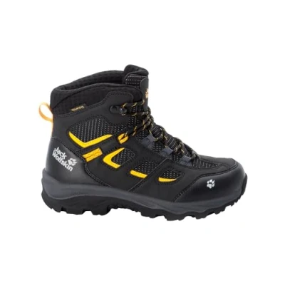 Abbildung von Jack Wolfskin VOJO Texapore MID Unisex Hikingschuh für Kinder, Größe: 32, Black/burly yellow Textil/synthetik