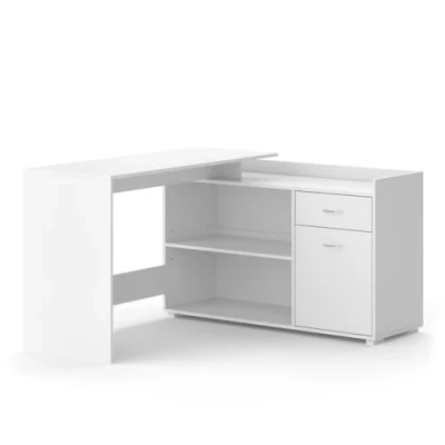Abbildung von Vicco Schreibtisch Noira, Weiß, 135 x 77 cm mit Schublade