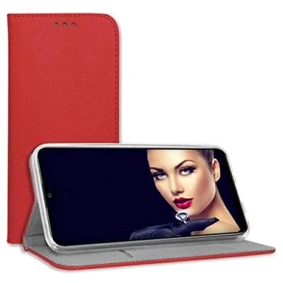 Abbildung von mtb more energy® Klapphülle Smart Magnet kompatibel mit Xiaomi Redmi Note 11, 11S (6.43&#039;&#039;) rot Bookstyle Schutz Tasche Hülle Wallet Case
