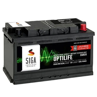 Abbildung von SIGA OPTILIFE Autobatterie 12V 85Ah **4 JAHRE GARANTIE** statt 80Ah 90Ah