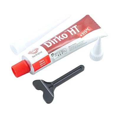 Abbildung von DIRKO HT Dichtmasse rot ELRING bis 315 Grad 70ml Silikon Motor Ölwanne Getriebe