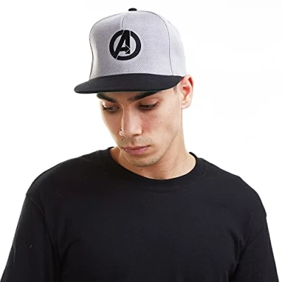 Abbildung von Marvel Herren Avengers Logo Baseball Cap, Grau (Grey/Black Gbe), One Size