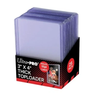 Abbildung von 4 Ultra Pro 55pt Top Loaders 25 Toploaders Per Pack (100 Total) Thick Action Packed Baseball, Football, Basketball, Hockey, Gaming