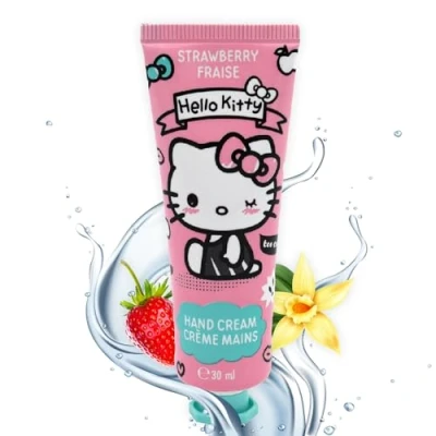 Abbildung von Hello Kitty Erdbeer Handcreme für Kinder und Erwachsene Schnell Einziehende Feuchtigkeitsspendende Handpflege Kindgerechte Nährende Lang Anhaltende Feuchtigkeit.