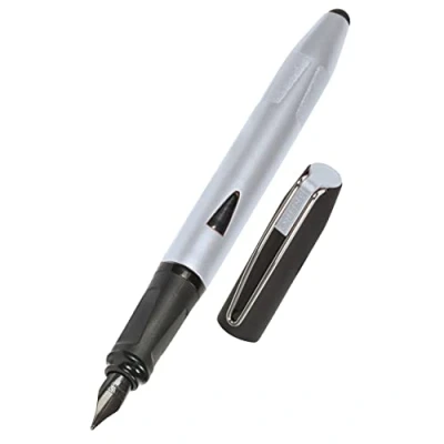 Abbildung von Online Füller Switch Plus, Patronen &amp; Touchpen in einem, für Tablets Smartphones, Multifunktions Stift inkl. Kombi Tintenpatrone, Silver, Iridiumfeder Federstärke M, 1 stück (1er Pack)