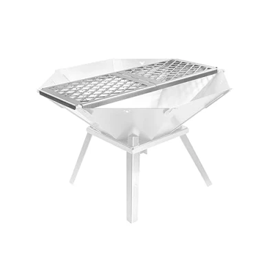 Abbildung von Grillrost für Feuerschale FENNEK Oktagon Zweiteiliger Steckrost zum mobilen Grillen gefertigt aus Edelstahl Made in Germany