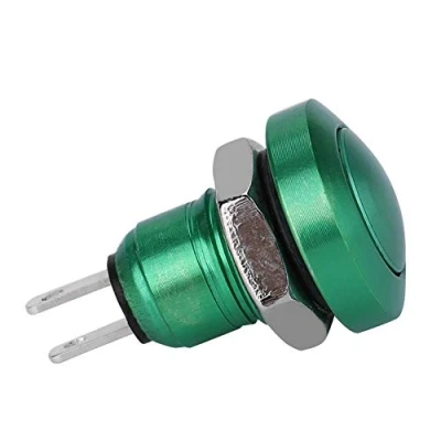 Abbildung von Keenso Auto Momentan Druckknopf, 1A 24V 8mm Druckschalter Wasserdichter Mini Druckknopf Verwendet für Hupe, Netzteil, Startschalter (Grün)