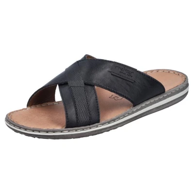 Abbildung von Rieker Pantolette flach, Herren, Größe: 42, schwarz Schuhe