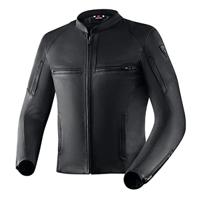 Abbildung von REBELHORN Runner III Motorradjacke Herren Leder Ellbogen und Schulterprotektoren Stufe 2 Rückenprotektor Tasche 10 Belüftungskanäle