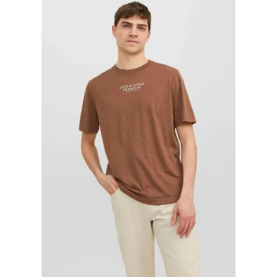 Abbildung von Jack &amp; Jones Premium SS CREW NECK NOOS Tshirt print, Herren, Größe: Medium, Bison
