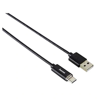 Abbildung von Hama USB A auf C Kabel mit LED Ladeanzeige Blitz Kabel, A,USB C, Kein (100 cm), Ladekabel Datenkabel Type