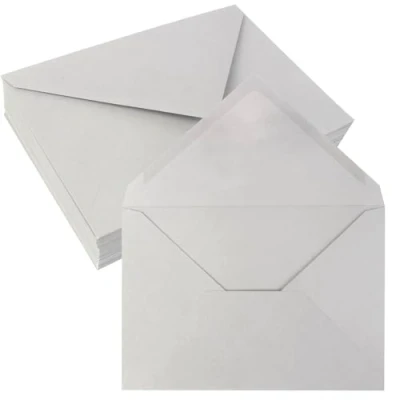 Abbildung von JAGERGREEN 50 Stück Briefumschläge B6 Grau, 137x193 mm 150 g/m² Umschläge Selbstklebend mit Nassklebung, Briefumschlag ohne Fenster, Kuvert für Grußkarten, Geburtstagskarten, Einladungen, Hochzeit