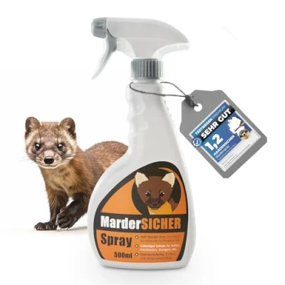 Abbildung von MarderSICHER Spray 500 ml Neutralisiert Duftmarken und wehrt ab Anti Marderspray für Auto Haus