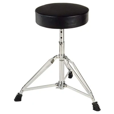 Abbildung von XDrum Schlagzeughocker Pro (doppelstrebig, Höhenverstellbar 50 64cm, Dreibeinig mit Gummifüßen, zusammenklappbar, stabil)