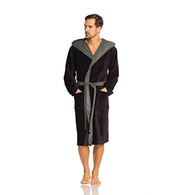 Abbildung von Vossen Poppy Unisex Bademantel, Größe: Large, Anthrazit