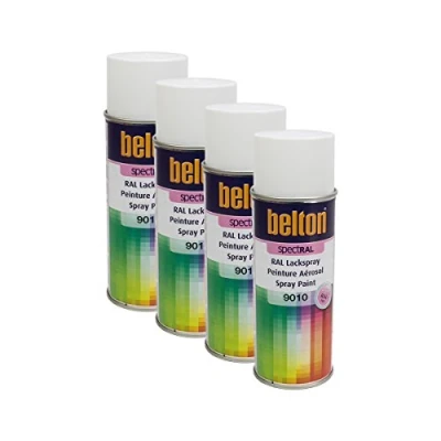 Abbildung von Kwasny 4X 324 190 Belton Spectral Lackspray RAL 9010 reinweiß Hochglanz 400ml