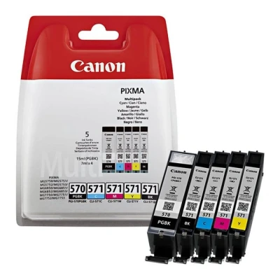 Abbildung von Canon pgi 570/cli 571 multipack (pgbk/c/m/y/bk) 0372C004