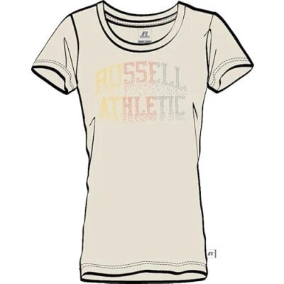 Abbildung von RUSSELL ATHLETIC A01102 RD 419 S/S Crewneck Tee Shirt T Damen Rainy Day Größe XL