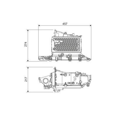 Abbildung von VALEO 818685 Ladeluftkühler Aluminium ohne AGR Ventil VOLKSWAGEN: Passat B8 Variant, SKODA: Kodiaq