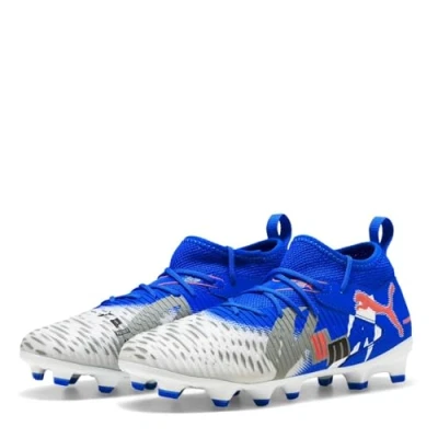 Abbildung von Puma Future 8 Match Forever Unisex Fußballschuh Nocken für Kinder, Größe: 32, white/ultra blue/feather gray/glowing red Schuhe