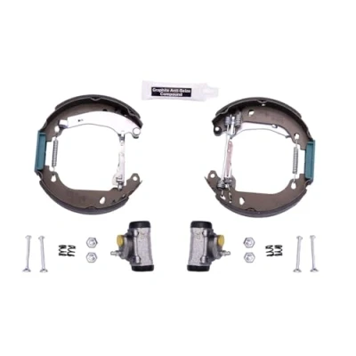 Abbildung von HELLA Shoe Kit Pro 8DB 355 003 971 Bremsensatz, Trommelbremse mit Radbremszylinder, Stellelement RENAULT: TWINGO 1