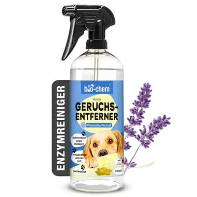 Abbildung von bio chem Hunde Geruchsentferner Spray 750 ml Enzymreiniger mit Mikroorganismen Geruchsneutralisierer gegen Hundeurin Geruch Entfernt Gerüche aus Sofa, Teppich, Polster nachhaltig Made in DE